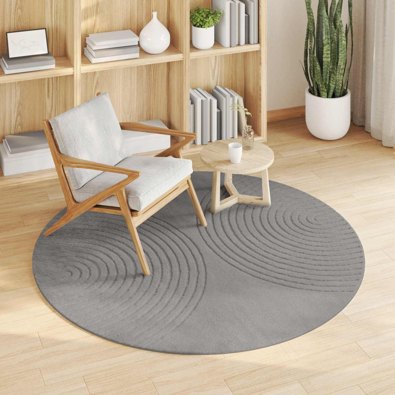 Covor de interior GALATI Gri Ø 200 CM Poliester