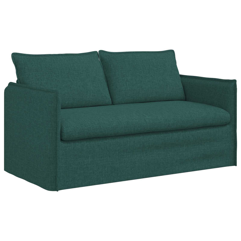 Set de canapea 2 buc. Verde închis Țesătură