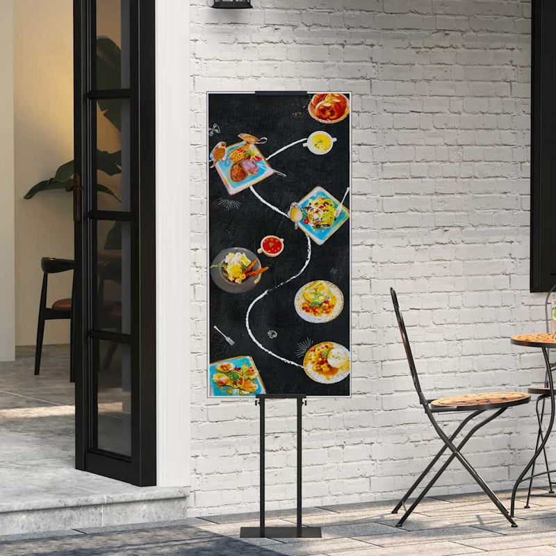 Panouri pentru Târguri 2 buc. Negru 30 x 23,5 x 210 cm Oțel