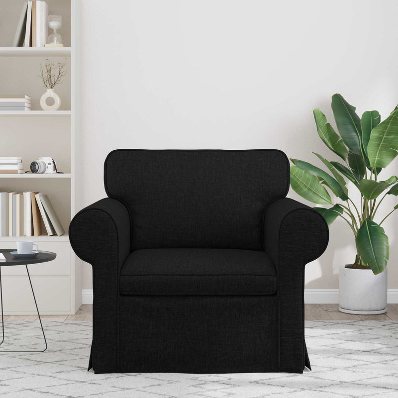 Canapea Negru 95 x 82 x 80 cm țesătură