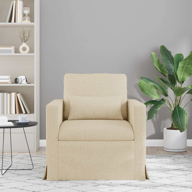 Canapea Crem 78 x 78 x 80 cm țesătură