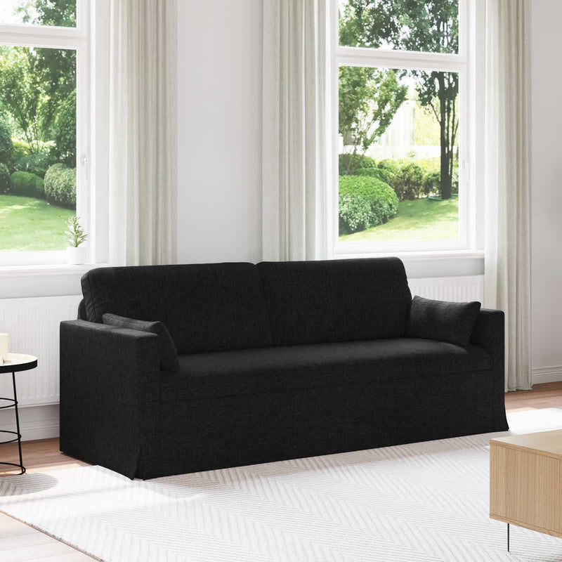 Canapea Negru 198 x 78 x 80 cm țesătură