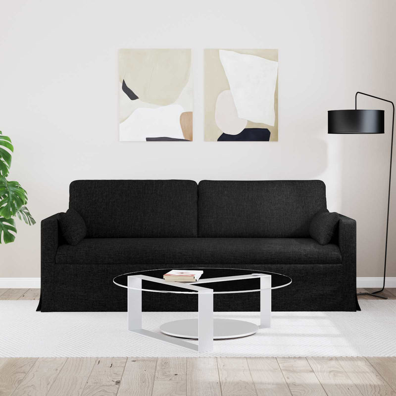 Canapea Negru 198 x 78 x 80 cm țesătură