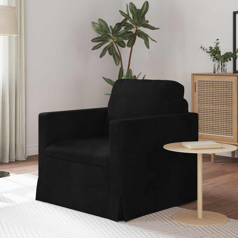 Canapea Negru 78 x 78 x 80 cm Catifea