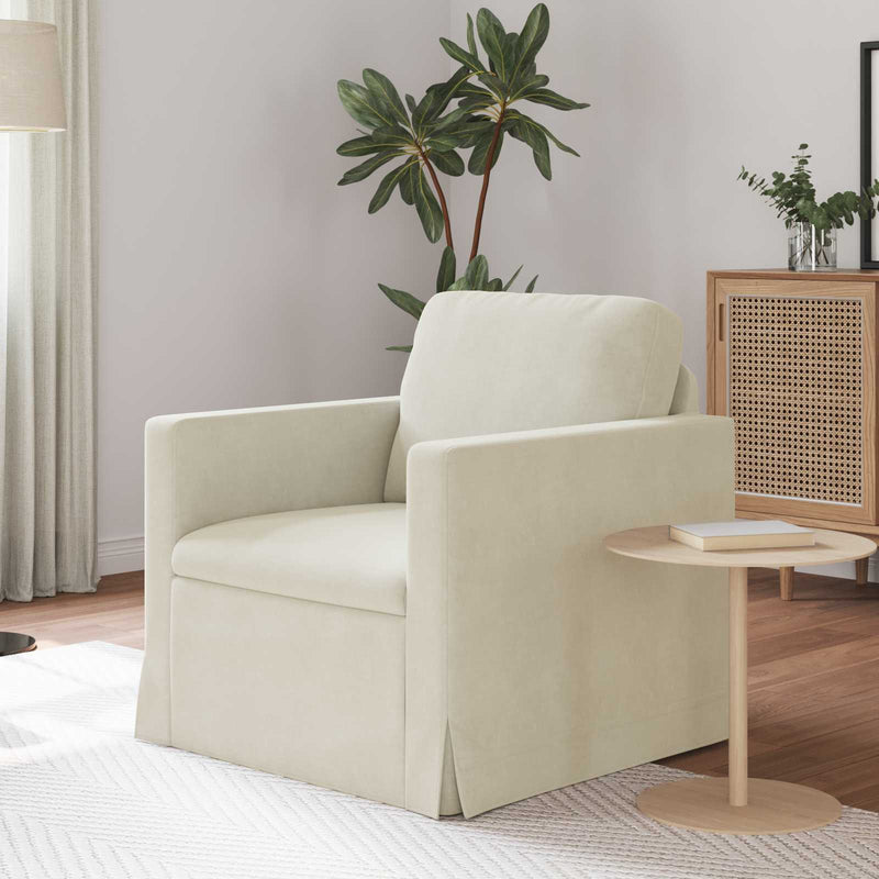 Canapea Crem 78 x 78 x 80 cm Catifea
