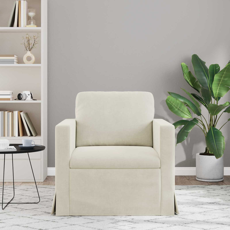 Canapea Crem 78 x 78 x 80 cm Catifea