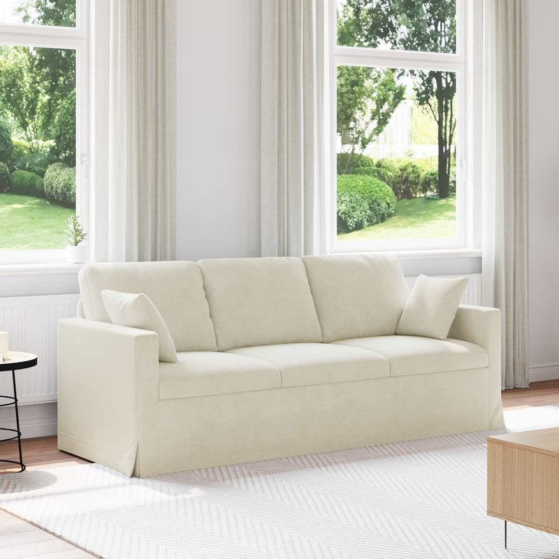Canapea Crem 198 x 78 x 80 cm Catifea