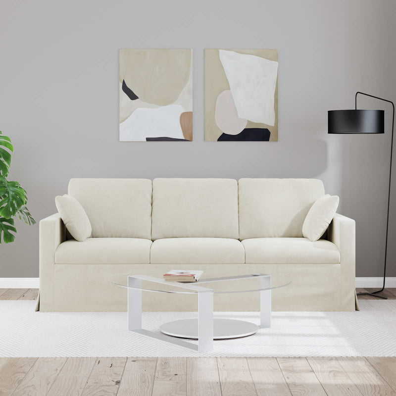 Canapea Crem 198 x 78 x 80 cm Catifea