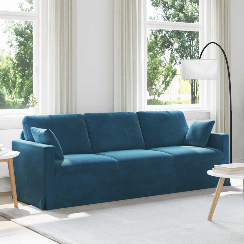 Canapea albastru 228 x 78 x 80 cm Catifea