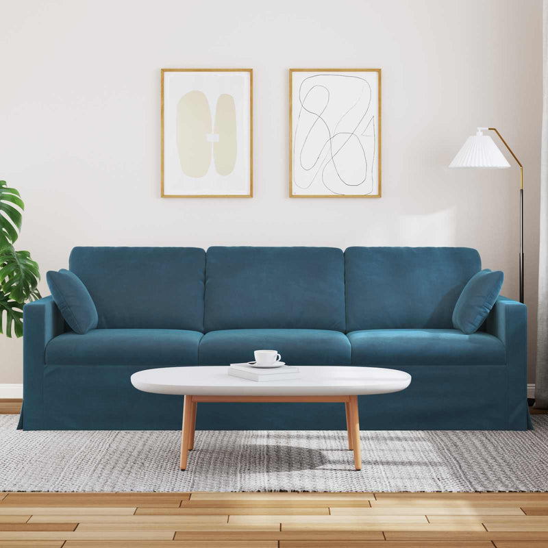 Canapea albastru 228 x 78 x 80 cm Catifea