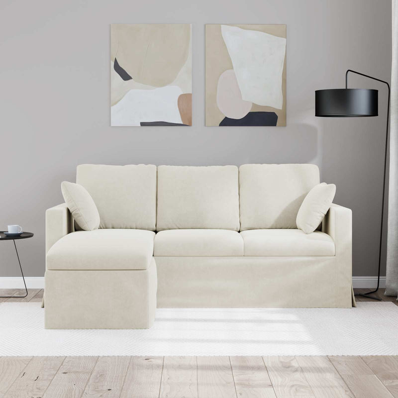 Canapea Crem 178 x 134 x 80 cm Catifea