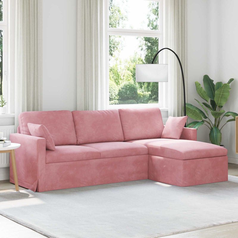 Canapea Roz 228 x 134 x 80 cm Catifea