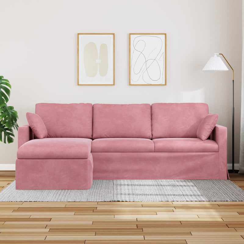Canapea Roz 228 x 134 x 80 cm Catifea