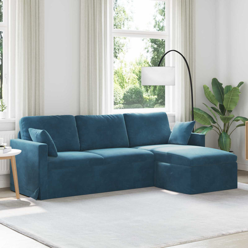 Canapea albastru 228 x 134 x 80 cm Catifea