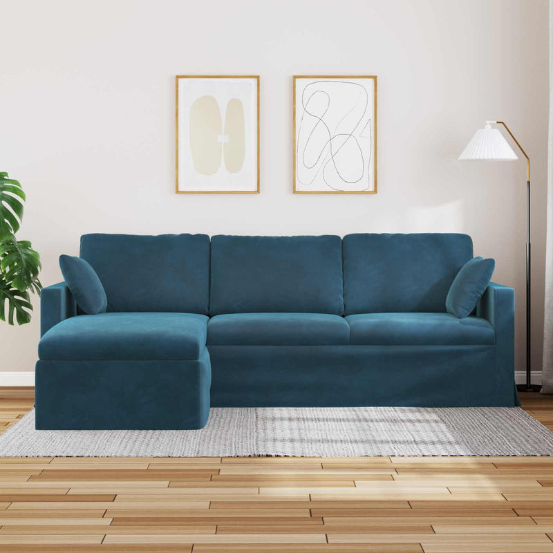Canapea albastru 228 x 134 x 80 cm Catifea