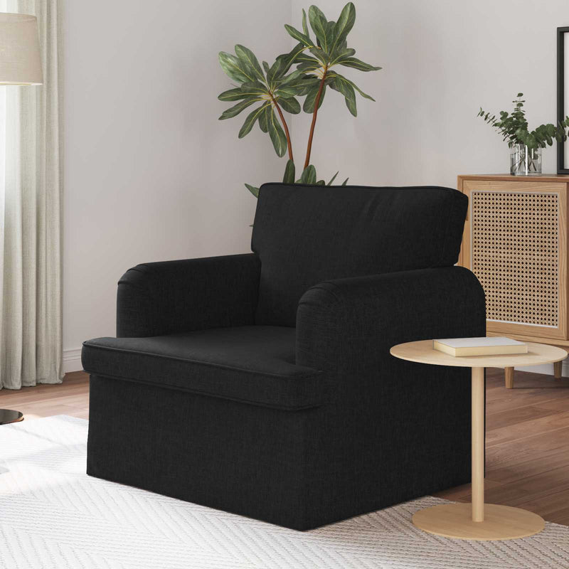 Canapea Negru 84 x 80 x 85 cm țesătură