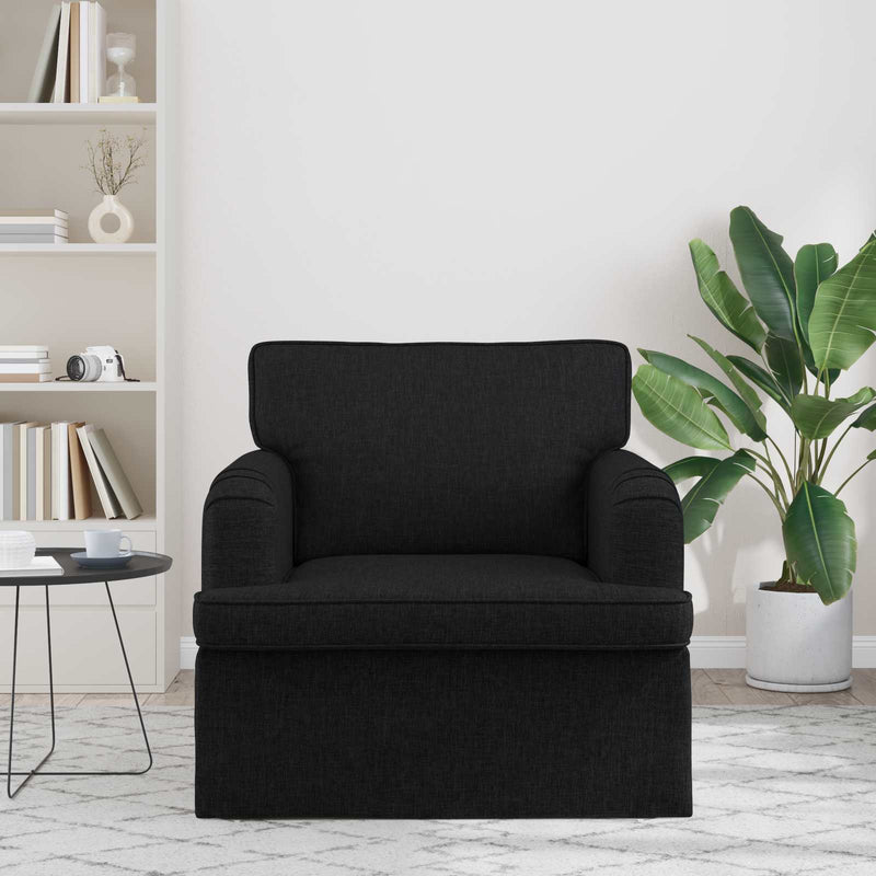 Canapea Negru 84 x 80 x 85 cm țesătură