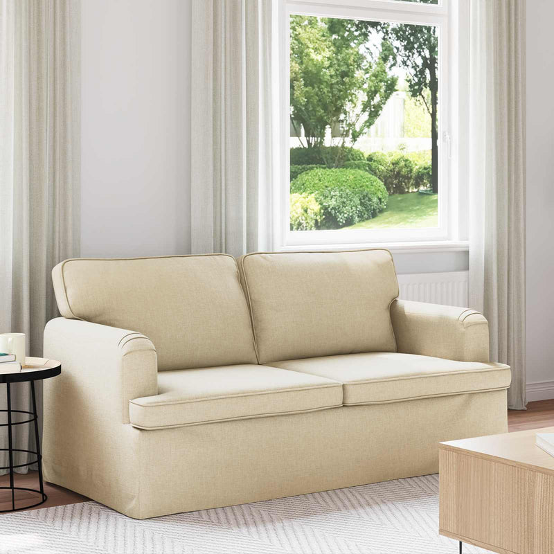 Canapea Crem 162 x 80 x 85 cm țesătură