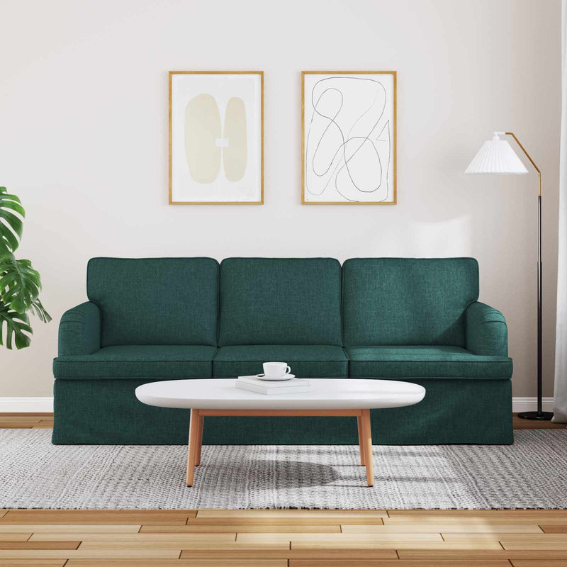 Canapea Verde închis 201 x 80 x 85 cm țesătură