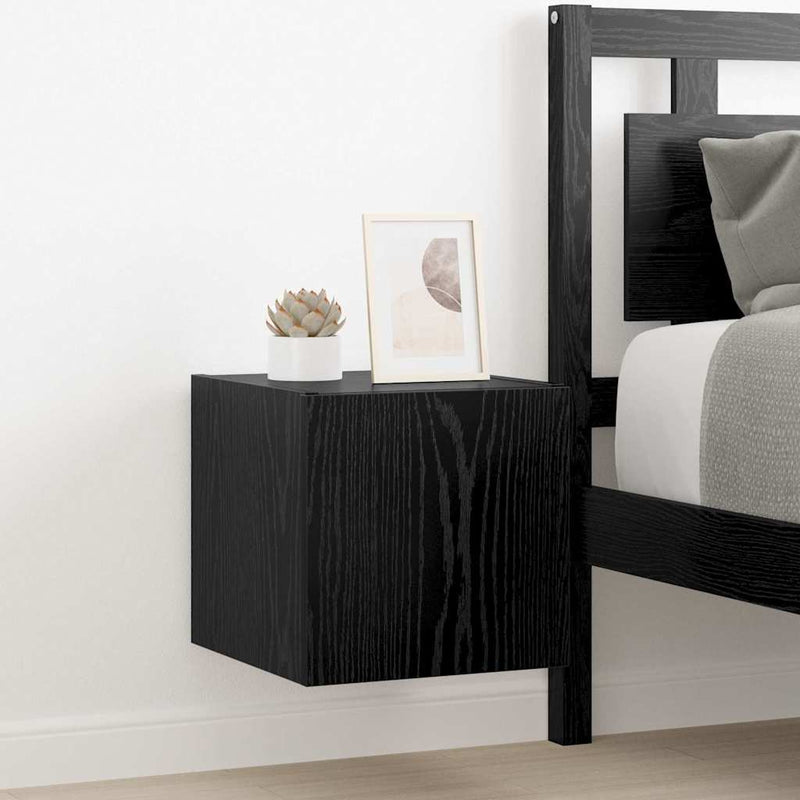 Dulap TV de perete 30,5 x 35 x 30 cm Stejar Negru
