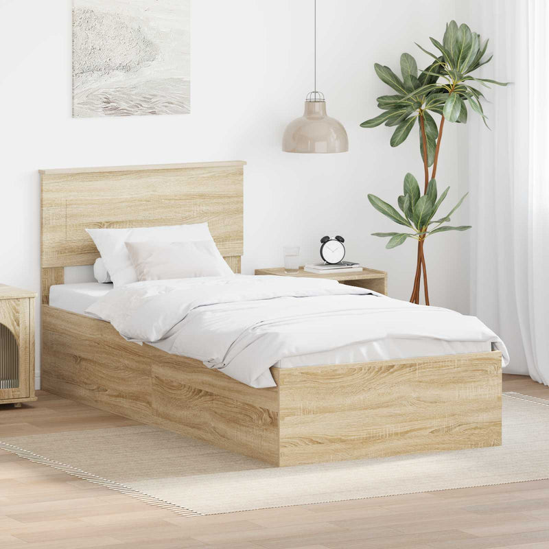 Cadru de pat Stejar Sonoma 75 x 190 cm Lemn prelucrat