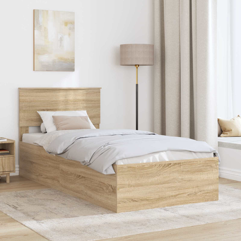 Cadru de pat Stejar Sonoma 75 x 190 cm Lemn prelucrat
