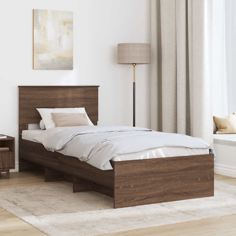 Cadru de pat Stejar închis 80 x 200 cm Lemn prelucrat