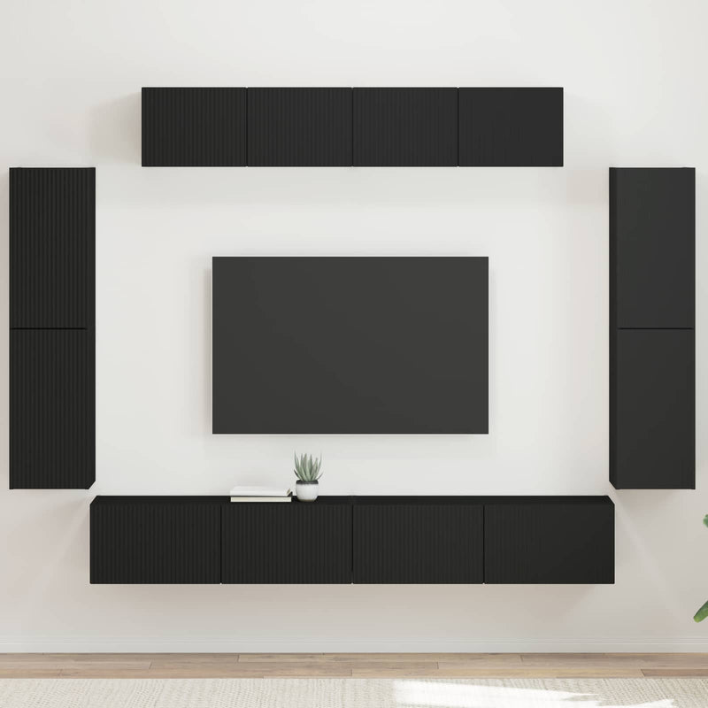Cabinet TV 8 buc. Negru