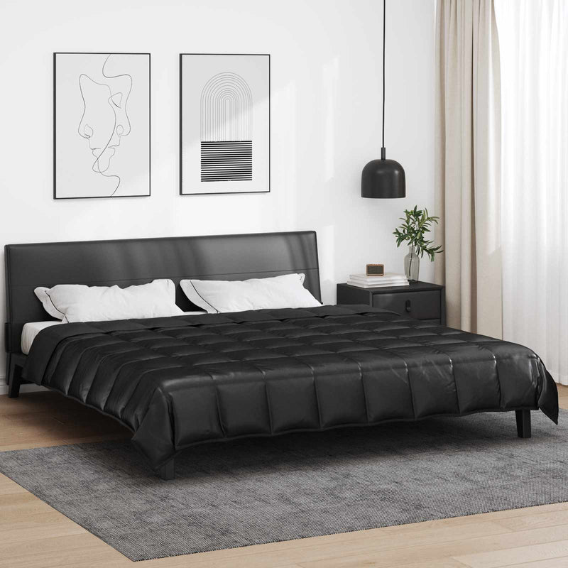 Pilotă de vară Negru 220 x 260 cm Satin și Microfibra