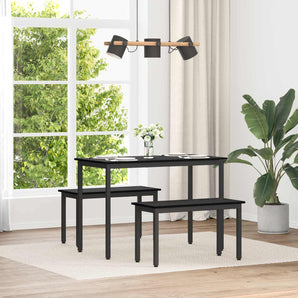 bancă Stejar Negru 80 x 35 x 45 cm Lemn prelucrat