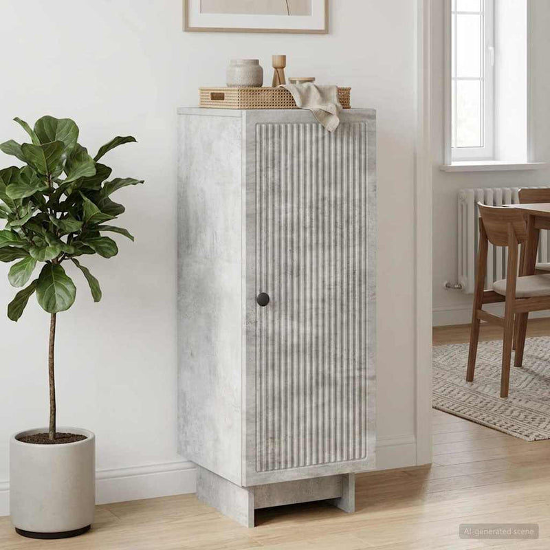 Bufet Gri Beton 33 x 34,5 x 90 cm Lemn prelucrat