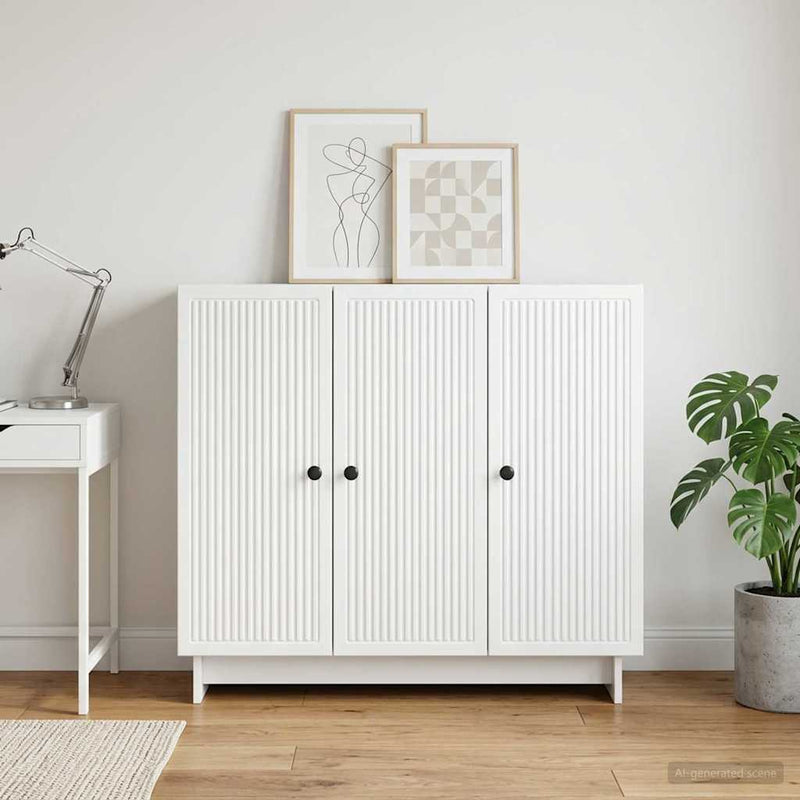 Bufet Alb 89 x 34,5 x 80 cm Lemn prelucrat