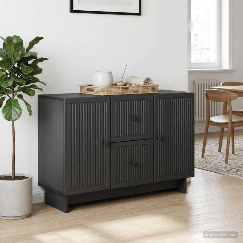 Bufet cu sertar Negru 89 x 34,5 x 60 cm Lemn prelucrat