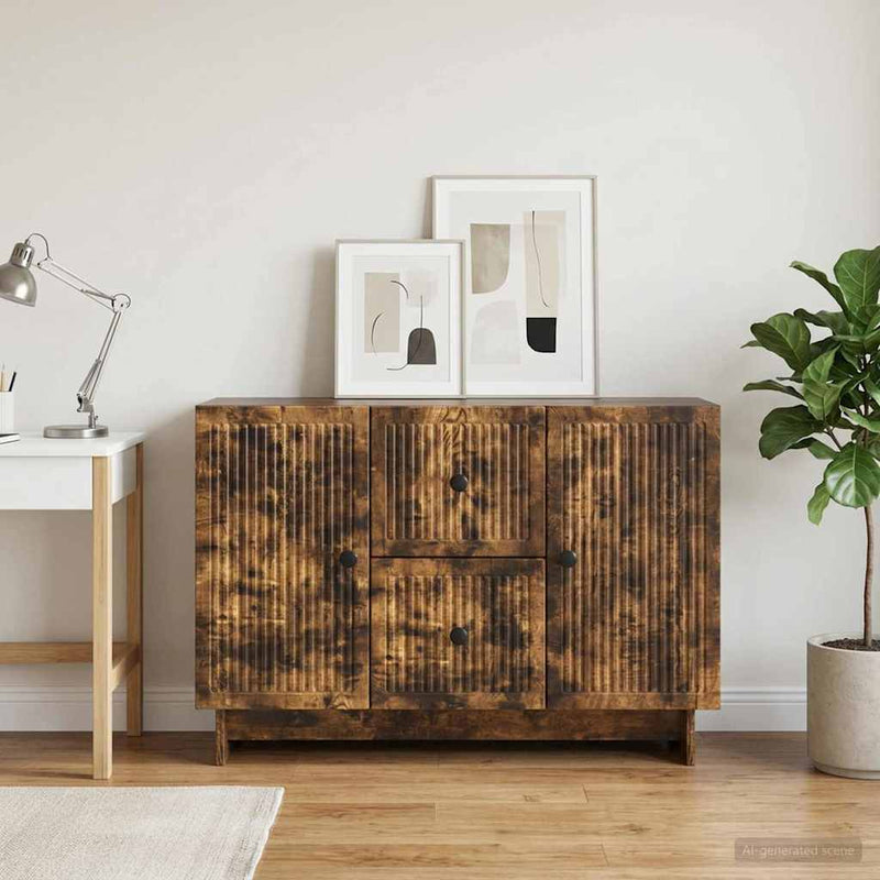 Bufet cu sertar Stejar fumuriu 89 x 34,5 x 60 cm Lemn prelucrat