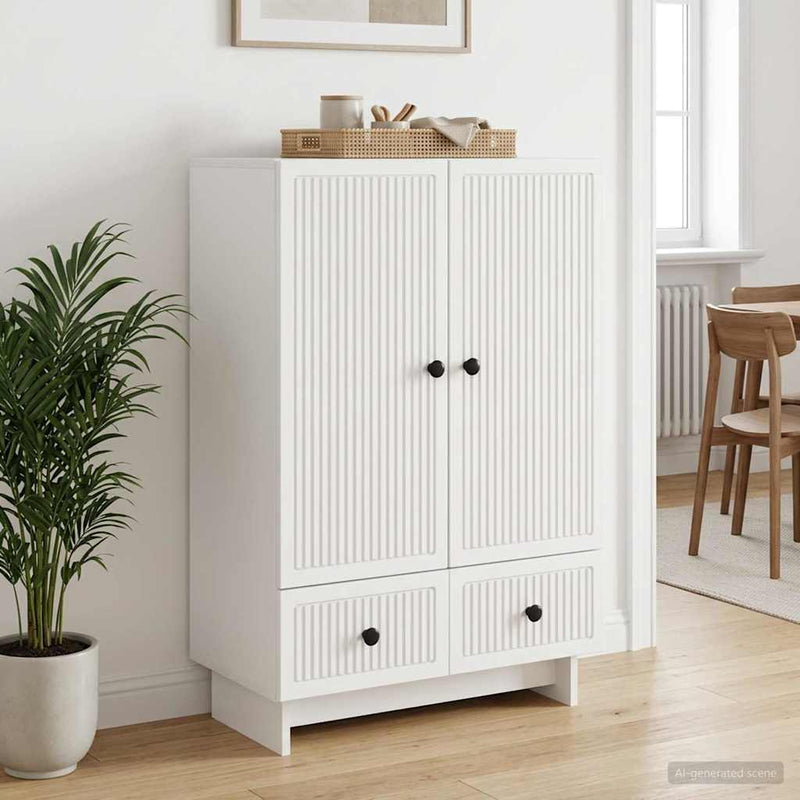 Bufet Alb 66 x 34,5 x 95 cm Lemn prelucrat