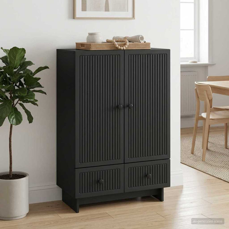 Bufet Negru 66 x 34,5 x 95 cm Lemn prelucrat