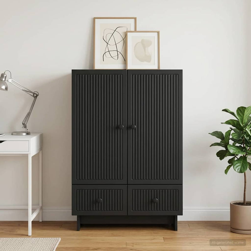 Bufet Negru 66 x 34,5 x 95 cm Lemn prelucrat