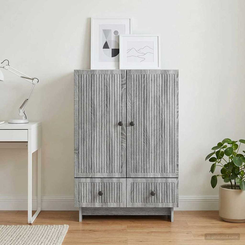 Bufet Sonoma gri 66 x 34,5 x 95 cm Lemn prelucrat