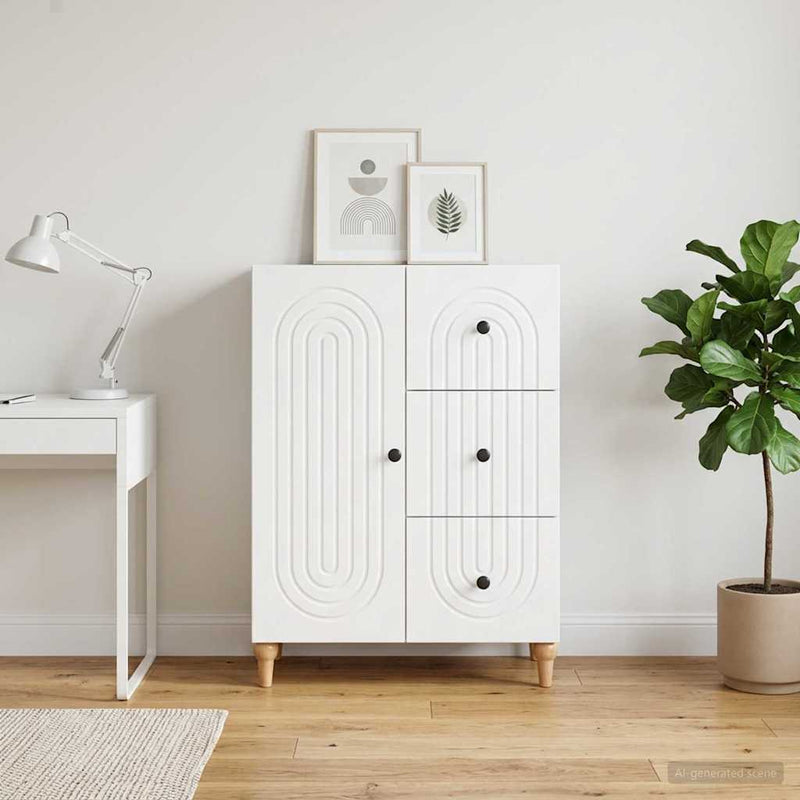 Bufet Alb 66 x 34,5 x 90 cm Lemn prelucrat