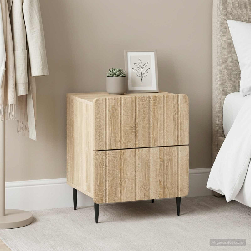 Dulap de noapte 2 buc. Stejar Sonoma 43 x 34,5 x 49,5 cm