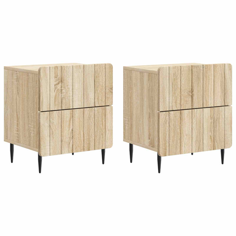 Dulap de noapte 2 buc. Stejar Sonoma 43 x 34,5 x 49,5 cm