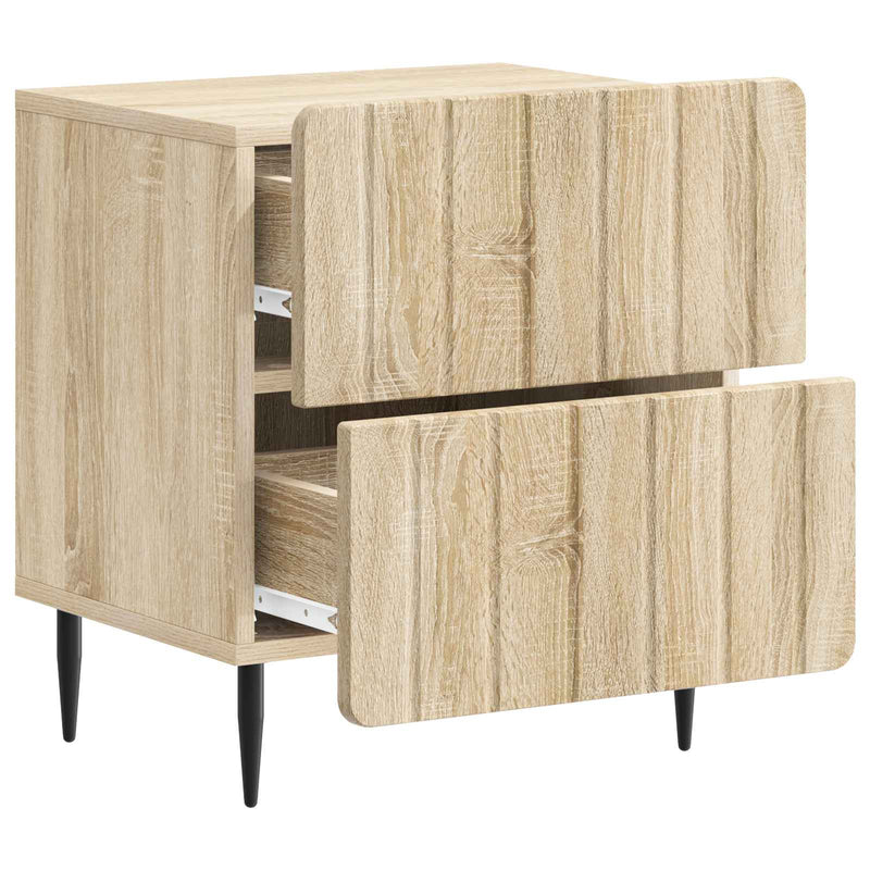Dulap de noapte 2 buc. Stejar Sonoma 43 x 34,5 x 49,5 cm