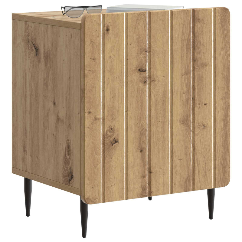 Dulap de noapte 2 buc. Stejar Artizanal 43 x 34,5 x 52 cm
