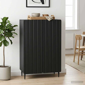 Bufet Negru 66 x 34,5 x 92 cm Lemn prelucrat