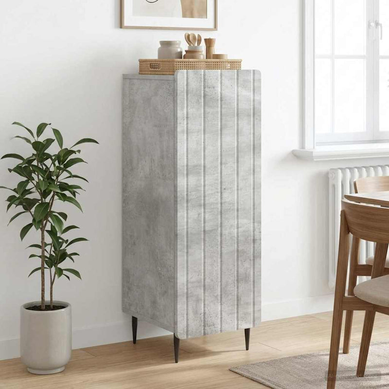 Bufet Gri Beton 34,5 x 33 x 92 cm Lemn prelucrat
