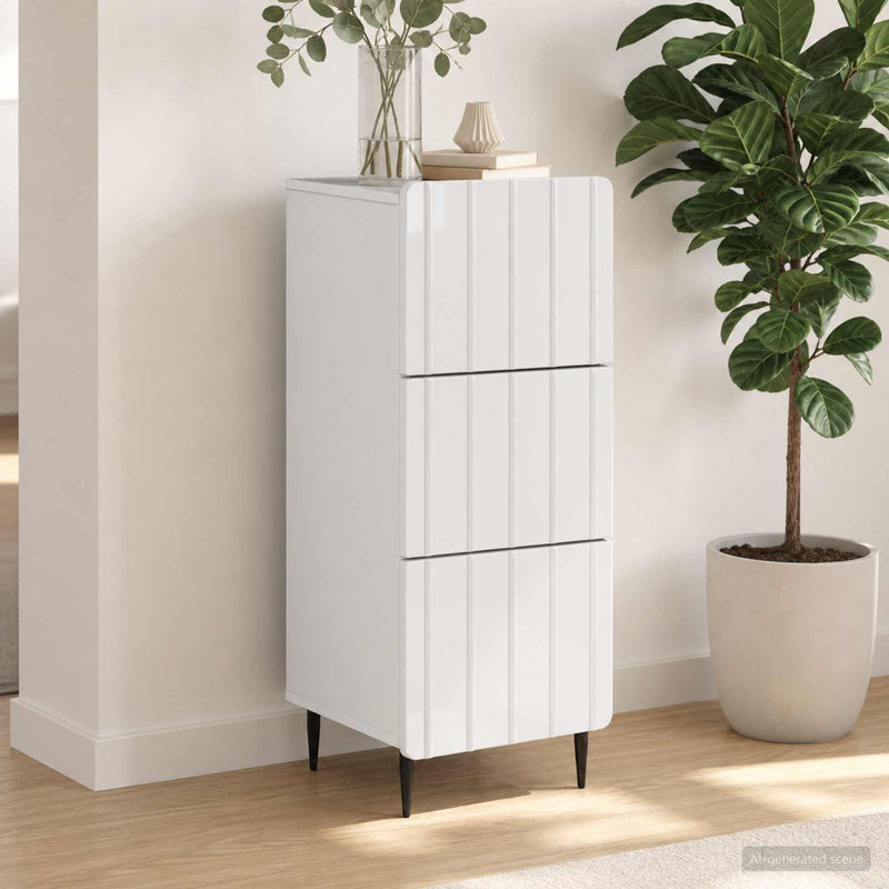 Dulap cu sertare Alb 33 x 34,5 x 92 cm Lemn prelucrat