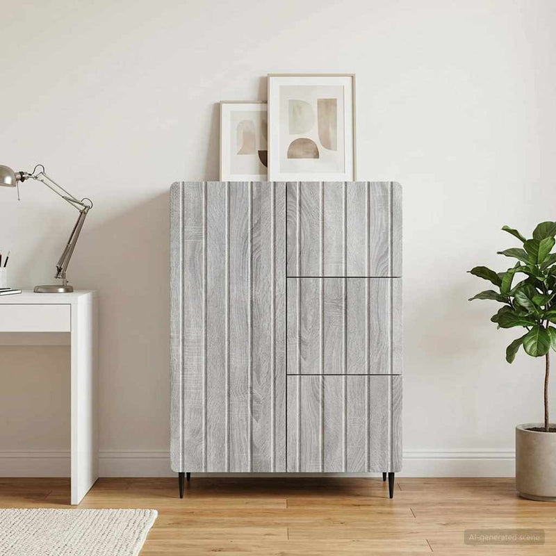 Bufet Sonoma gri 66 x 34,5 x 91,5 cm Lemn prelucrat