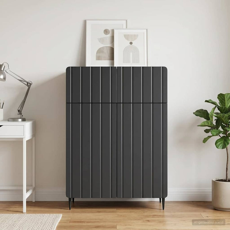 Bufet Negru 66 x 34,5 x 92 cm Lemn prelucrat