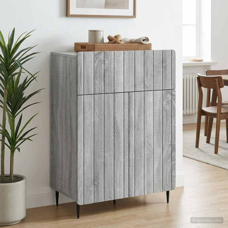 Bufet Sonoma gri 66 x 34,5 x 92 cm Lemn prelucrat