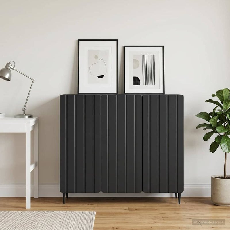 Bufet Negru 89 x 34,5 x 82 cm Lemn prelucrat